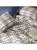 UNCOVER BY SCHIESSER Satijnen beddengoedset "Maxim" taupe/blauw