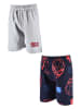 Spiderman 2-delige set: sweatbermuda's "Spiderman" grijs/donkerblauw