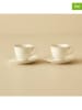 BELLA MAISON 2er-Set: Kaffeetassen "Felis" in Creme/ Gold - 90 ml
