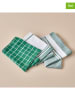 BELLA MAISON 3-delige set: theedoeken "Juno" groen/wit - (L)65 x (B)45 cm