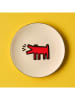 BELLA MAISON Frühstücksteller "Keith Haring" in Weiß/ Rot - Ø 19 cm