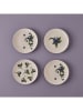 BELLA MAISON 4-delige set: ontbijtborden "Blueberry" blauw/groen - Ø 19 cm