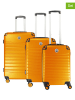 Geographical Norway 3-delige hardcase-trolleyset "Shock" oranje