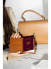 Christian Laurier Leder-Passetui "Kenza" in Hellbraun - (B)10 x (H)14 cm