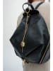 Christian Laurier Leder-Rucksack "Racha" in Schwarz - (B)30 x (H)40 x (T)16 cm
