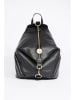 Christian Laurier Leder-Rucksack "Racha" in Schwarz - (B)30 x (H)40 x (T)16 cm