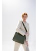 Christian Laurier Leder-Henkeltasche "Shaina" in Dunkelgrün - (B)31 x (H)25 x (T)10 cm