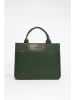 Christian Laurier Leder-Henkeltasche "Shaina" in Dunkelgrün - (B)31 x (H)25 x (T)10 cm