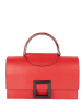 Christian Laurier Leder-Henkeltasche "Milo" in Rot - (B)22 x (H)15 x (T)8 cm