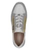 Caprice Leren sneakers grijs/geel