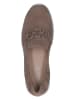 Caprice Leren instappers taupe