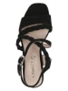 Caprice Leren haksandalen zwart