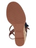 Caprice Leren sleehaksandalen bruin/goudkleurig