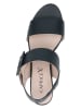 Caprice Leren haksandalen zwart