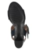 Caprice Leren haksandalen zwart