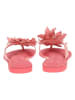 Lazamani Leren teenslippers roze/lichtroze