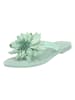 Lazamani Leren teenslippers mintgroen