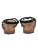 Lazamani Leren sandalen zwart/meerkleurig