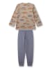 Sanetta Pyjama in Hellbraun/ Blau