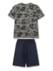 Sanetta Pyjama in Khaki/ Dunkelblau
