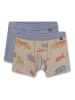 Sanetta 2er-Set: Boxershorts in Blau/ Hellbraun