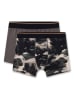 Sanetta 2er-Set: Boxershorts in Grau/ Beige/ Schwarz