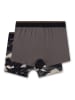 Sanetta 2er-Set: Boxershorts in Grau/ Beige/ Schwarz