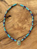 Taboo Vergold. Halskette mit Edelsteinen - (L)40 cm