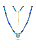 Taboo Vergulde ketting met edelstenen - (L)40 cm