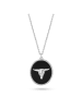 Taboo Verzilverde ketting met hanger - (L)50 cm