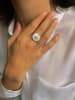 Taboo Verzilverde ring met edelstenen