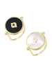 Taboo Vergold. Wende-Ring mit Edelsteinen