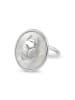 Taboo Verzilverde ring met parelmoer