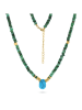 Taboo Vergulde ketting met edelstenen - (L)40 cm