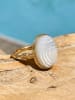 Taboo Vergold. Ring mit Perlmutt