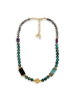 Taboo Gecoate ketting met edelstenen - (L)42 cm
