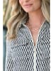 Bleu d'Azur Blouse "Addax" zwart/wit