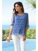 Bleu d'Azur Blouse "Aveiro" blauw/wit