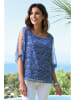 Bleu d'Azur Blouse "Aveiro" blauw/wit