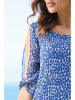 Bleu d'Azur Blouse "Aveiro" blauw/wit
