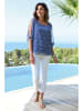 Bleu d'Azur Blouse "Aveiro" blauw/wit