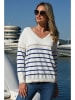 Bleu d'Azur Sweter "Saint Malo" w kolorze biało-niebieskim