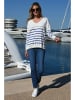 Bleu d'Azur Sweter "Saint Malo" w kolorze biało-niebieskim