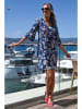 Bleu d'Azur Kleid "Zita" in Blau/ Weiß