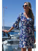 Bleu d'Azur Kleid "Zita" in Blau/ Weiß