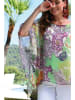 Bleu d'Azur Bluse "Amalfi"  in Grün/ Lila