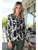 Bleu d'Azur Blouse "Palau" zwart/wit