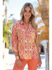 Bleu d'Azur Blouse "Nambour" oranje/lichtroze
