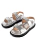 loft37 Leder-Sandalen in Silber