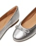 Clarks Skórzane baleriny "Fawna" w kolorze srebrnym